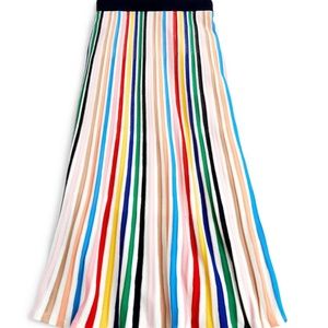 J. Crew Striped Flare Skirt